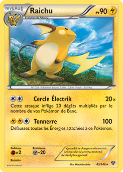 Carte Pokémon Raichu 43/146 de la série X&Y en vente au meilleur prix