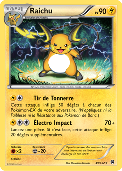 Carte Pokémon Raichu 49/162 de la série Impulsion Turbo en vente au meilleur prix