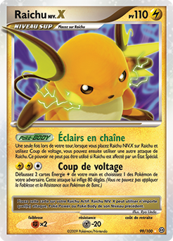 Carte Pokémon Raichu NIV.X 99/100 de la série Tempête en vente au meilleur prix