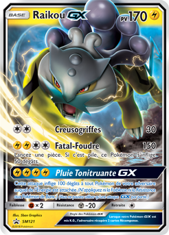 Carte Pokémon Raikou GX SM121 de la série Promos Soleil et Lune en vente au meilleur prix
