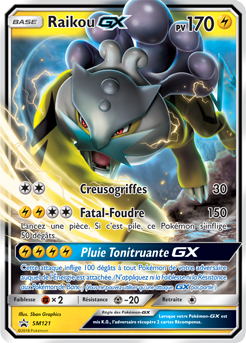 Carte Pokémon Promo Raikou GX SM121 de la série Promos Soleil et Lune