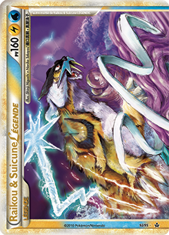 Carte Pokémon Pokémon Légende Raikou & Suicune LÉGENDE 92/95 de la série Déchaînement