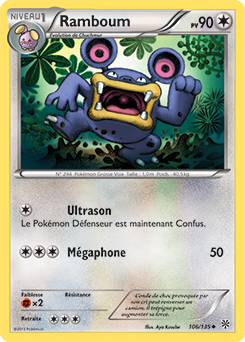 Carte Pokémon Peu commune Ramboum 106/135 de la série Tempête Plasma