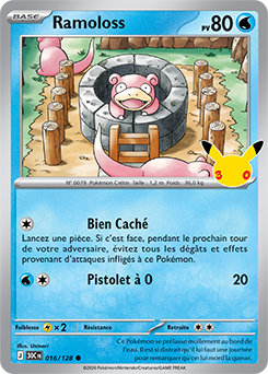 Carte Pokémon Communes Ramoloss 016/128 de la série 30e Anniversaire