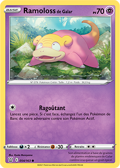 Carte Pokémon Ramoloss de Galar 54/163 de la série Styles de Combat en vente au meilleur prix