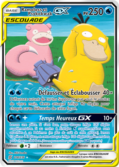Carte Pokémon Pokémon Full Art Ramoloss Psykokwak GX 218/236 de la série Harmonie des Esprits
