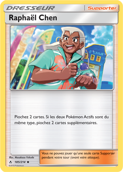 Carte Pokémon Raphaël Chen 185/214 de la série Alliance Infallible en vente au meilleur prix