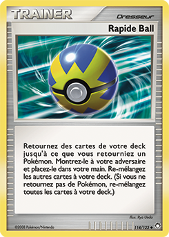 Carte Pokémon Peu commune Rapide Ball 114/123 de la série Trésors Mystérieux
