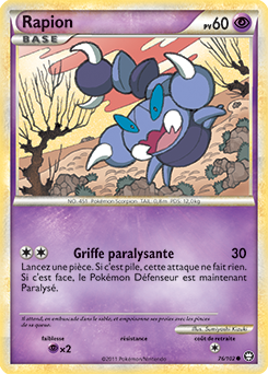 Carte Pokémon Rapion 76/102 de la série Triomphe en vente au meilleur prix