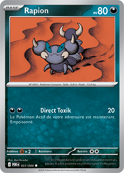 Carte Pokémon Rapion 51/88 de la série Équilibre Parfait en vente au meilleur prix