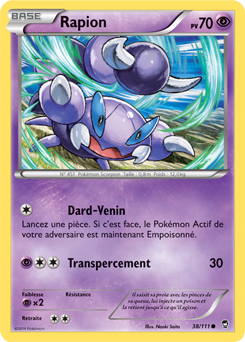 Carte Pokémon Rapion 38/111 de la série Poings Furieux en vente au meilleur prix