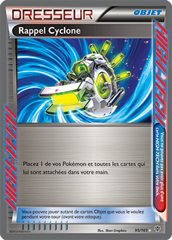 Carte Pokémon Rappel Cyclone 95/101 de la série Explosion Plasma en vente au meilleur prix