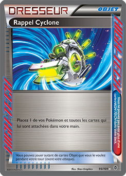 Carte Pokémon High-Tech Rappel Cyclone 95/101 de la série Explosion Plasma