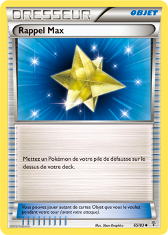 Carte Pokémon Peu commune Rappel Max 65/83 de la série Générations