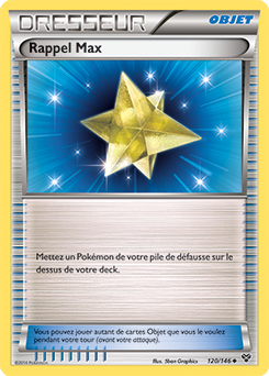 Carte Pokémon Peu commune Rappel Max 120/146 de la série X&Y
