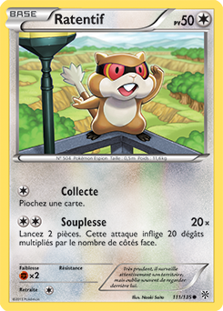 Carte Pokémon Commune Ratentif 111/135 de la série Tempête Plasma