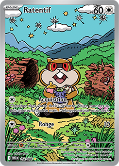 Carte Pokémon Illustration rare Ratentif 152/86 de la série Flamme Blanche