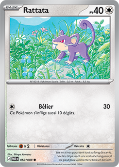 Carte Pokémon Rattata 60/88 de la série Équilibre Parfait en vente au meilleur prix