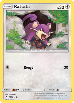 Carte Pokémon Rattata 143/214 de la série Alliance Infallible en vente au meilleur prix