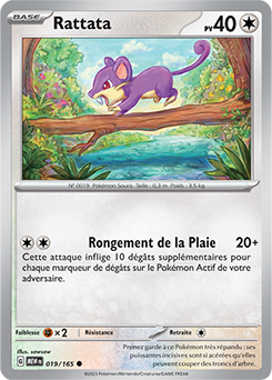 Carte Pokémon Rattata 19/165 de la série 151 en vente au meilleur prix