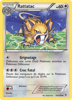 Carte Pokémon Rattatac 105/149 de la série Frantières Franchies en vente au meilleur prix
