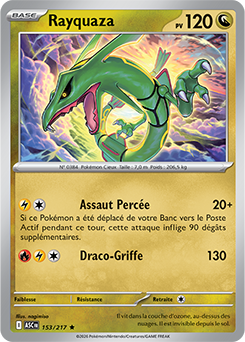 Carte Pokémon Rayquaza 153/217 de la série Héros Transcendants en vente au meilleur prix