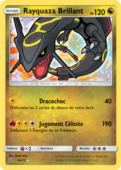 Carte Pokémon Rayquaza Brillant 56/73 de la série Légendes Brillantes en vente au meilleur prix