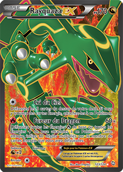 Carte Pokémon Pokémon Full Art Rayquaza EX 123/124 de la série Dragons Éxaltés