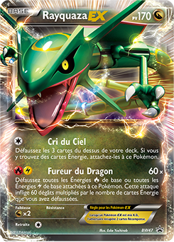 Carte Pokémon Promo Rayquaza EX BW47 de la série Promos Noir & Blanc