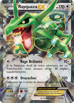 Carte Pokémon Rayquaza EX 75/108 de la série Ciel Rugissant en vente au meilleur prix