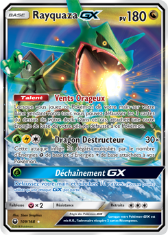 Carte Pokémon Rayquaza GX 109/168 de la série Tempête Céleste en vente au meilleur prix