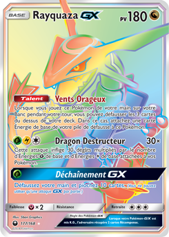 Carte Pokémon Rayquaza GX 177/168 de la série Tempête Céleste en vente au meilleur prix