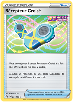 Carte Pokémon Peu commune Récepteur Croisé 231/264 de la série Poing de Fusion