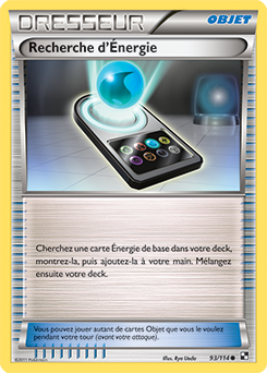 Carte Pokémon Recherche d'Énergie 93/114 de la série Noir & Blanc en vente au meilleur prix
