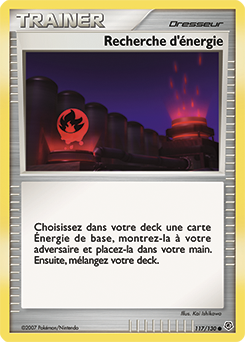 Carte Pokémon Commune Recherche d'énergie 117/130 de la série Diamant & Perle