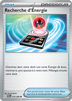 Carte Pokémon Recherche d'Énergie 72/88 de la série Équilibre Parfait en vente au meilleur prix