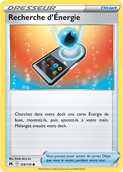 Carte Pokémon Communes Recherche d'Énergie 128/159 de la série Zénith Suprême