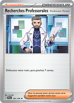 Carte Pokémon Recherches Professorales 190/198 de la série Écarlate et Violet en vente au meilleur prix