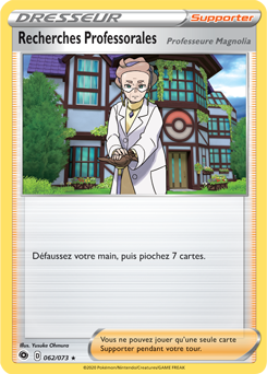 Carte Pokémon Recherches Professorales 062/073 de la série La Voie du Maître en vente au meilleur prix
