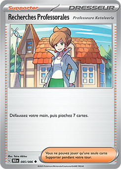Carte Pokémon Peu commune Recherches Professorales 85/86 de la série Foudre Noire