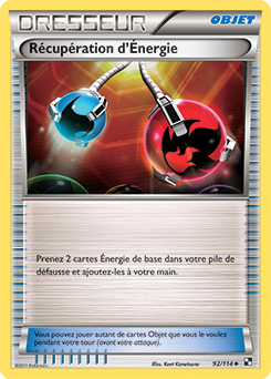 Carte Pokémon Récupération d'Énergie 92/114 de la série Noir & Blanc en vente au meilleur prix