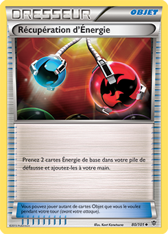 Carte Pokémon Peu commune Récupération d'Énergie 80/101 de la série Explosion Plasma