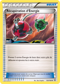 Carte Pokémon Peu commune Récupération d'Énergie 126/160 de la série Primo Choc