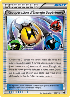 Carte Pokémon Récupération d'Énergie Supérieure 103/116 de la série Glaciation Plasma en vente au meilleur prix