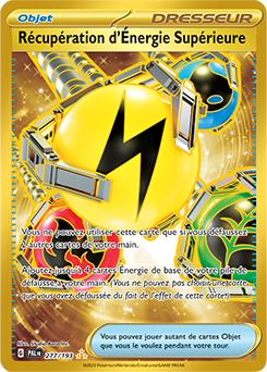 Carte Pokémon Hyper rare Récupération d'Énergie Supérieure 277/193 de la série Évolutions à Paldea
