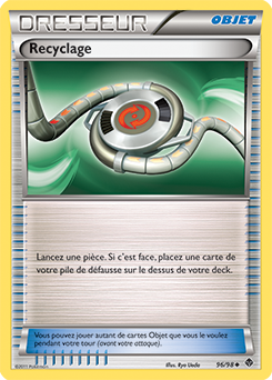 Carte Pokémon Peu commune Recyclage 96/98 de la série Pouvoirs Émergents