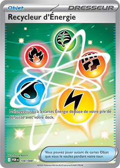 Carte Pokémon Recycleur d'Énergie 108/88 de la série Équilibre Parfait en vente au meilleur prix