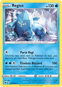 Carte Pokémon Regice 037/189 de la série Astres Radieux en vente au meilleur prix