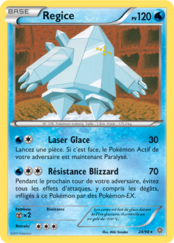 Carte Pokémon Rare Regice 24/98 de la série Origines Antiques