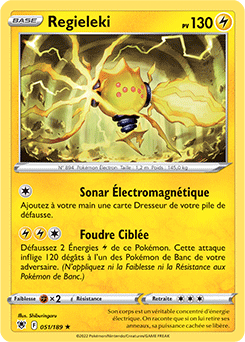 Carte Pokémon Regieleki 051/189 de la série Astres Radieux en vente au meilleur prix
